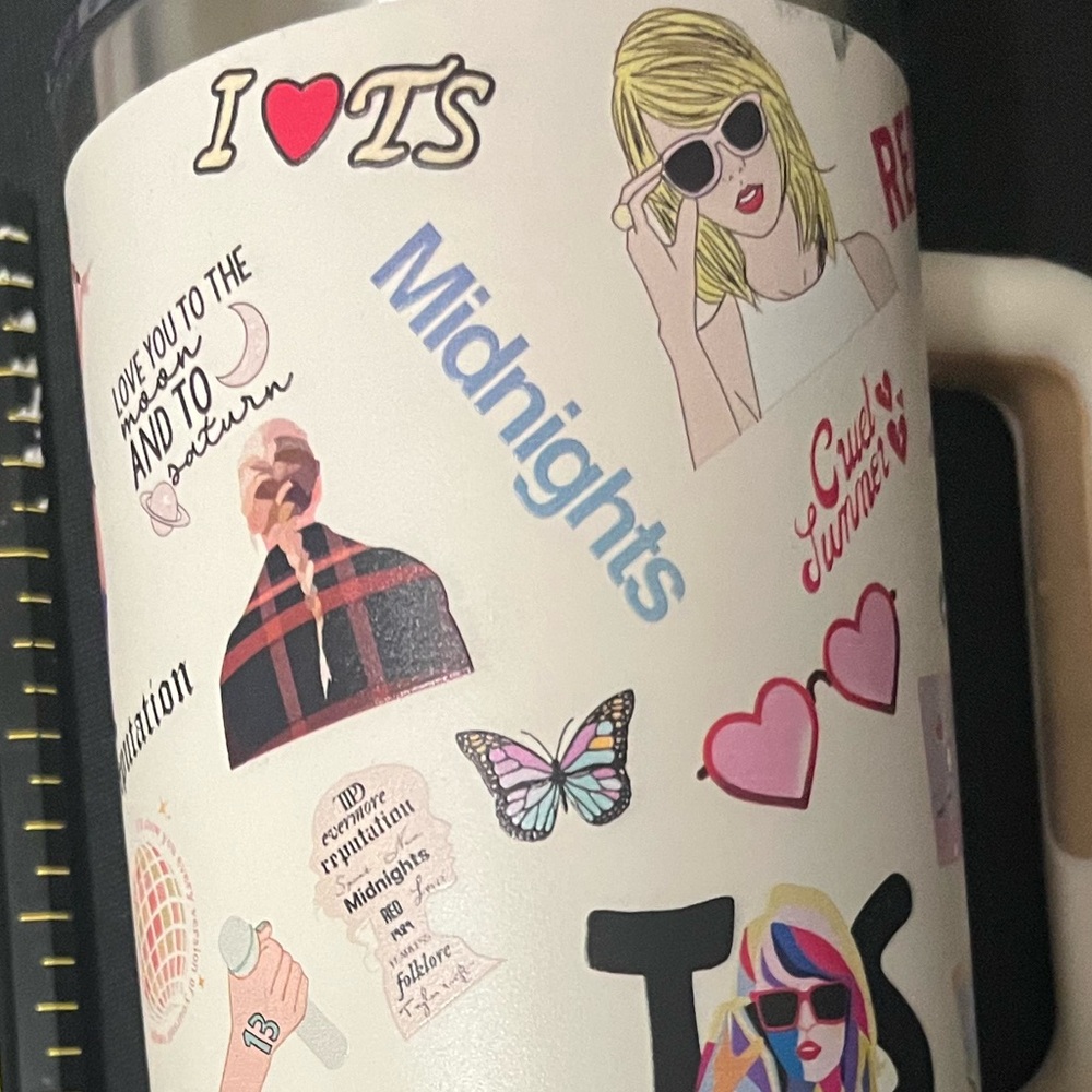 Swiftie Tumbler Taylor Swift 13 Water Bottle 1989 evermore folklore folklore - Picture 4 of 6